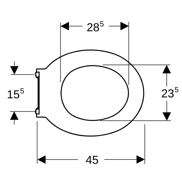 Geberit Renova Comfort WC-Sitzring barrierefrei, antibakteriell, weiß