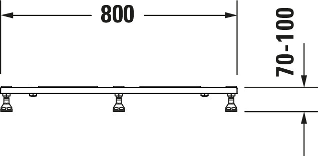 DU Fußgestell für Duschwanne Tempano 800x800mm
