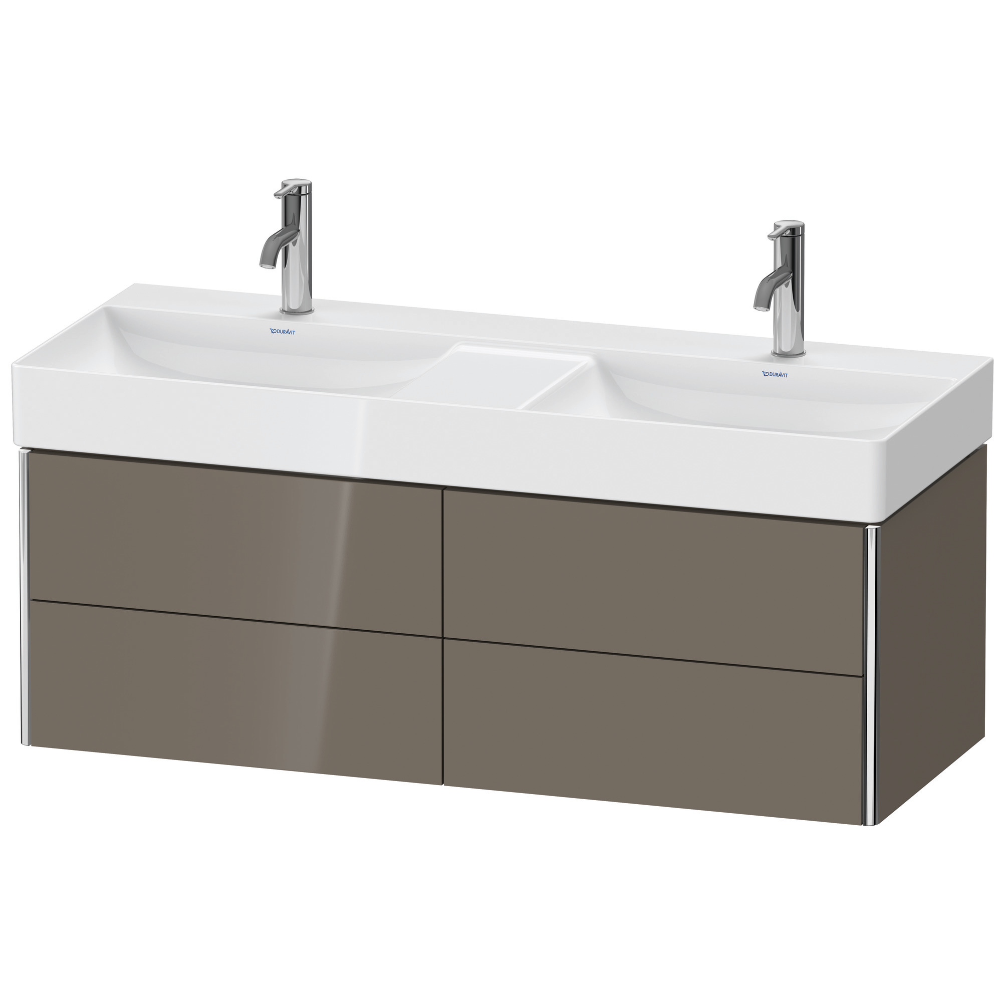 Duravit WTU XSquare wandh.,397x1184x460mm 4Schubkästen,flannel grey hochglanz