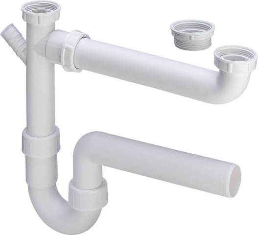 Viega Ablaufverbindung 79485 in G1 1/2 x 40mm x 90-310mm Kst. weiss