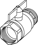 TECEfloor Kugelhahn G 1" x G 1", inkl. Flachdichtung