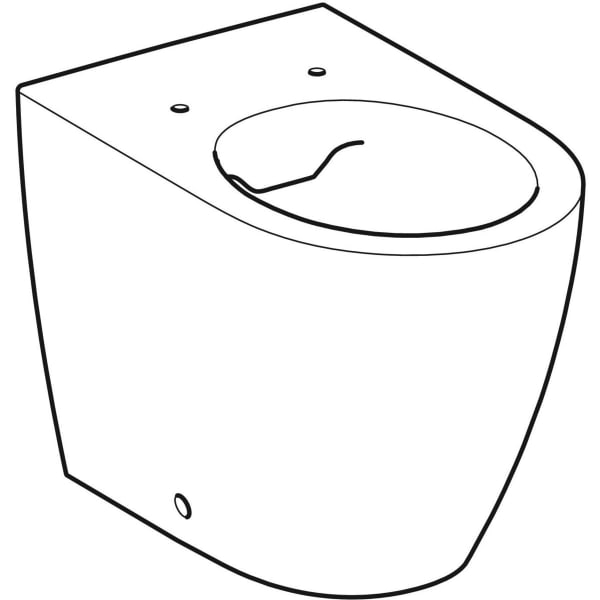 Geberit iCon Stand-WC Tiefspüler, wandbündig geschl. Form, Rimfree, weiß, KeraTect