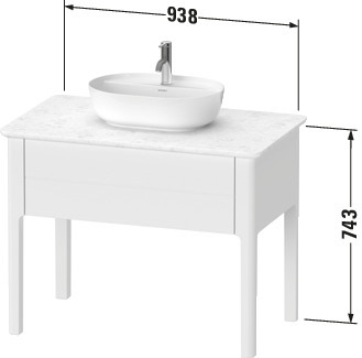 Duravit Luv Waschtischunterbau bodenstehend 1 Auszug,743x938x570mm,Nachtblau SdM.