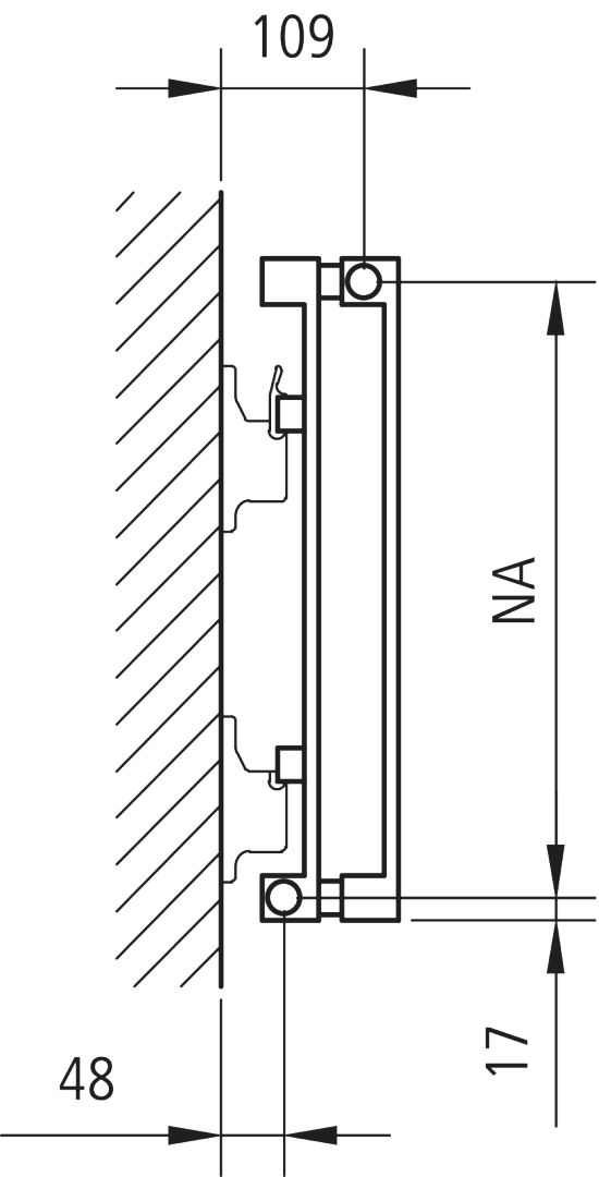 Kermi Heizwand HVN Typ20 BH2200x104x700 QN2339, RAL9016, 6 bar, ANB12