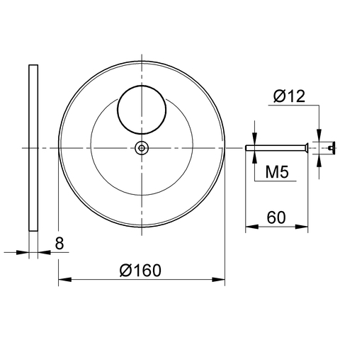 GROHE Wandrosette 440432 für Eichelberg UP-Brausebatterie MultiFlow chrom