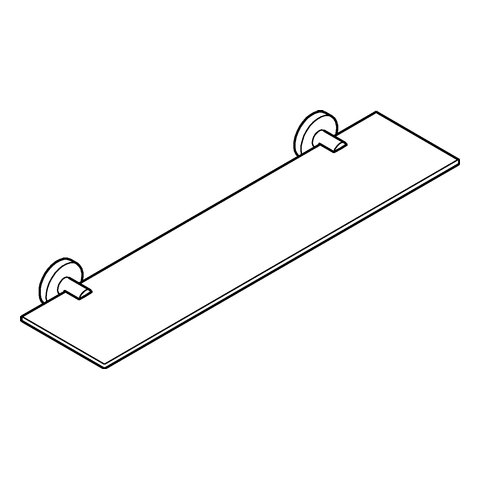 GROHE Ablage Essentials 40799_1 600mm Material Glas / Metall chrom