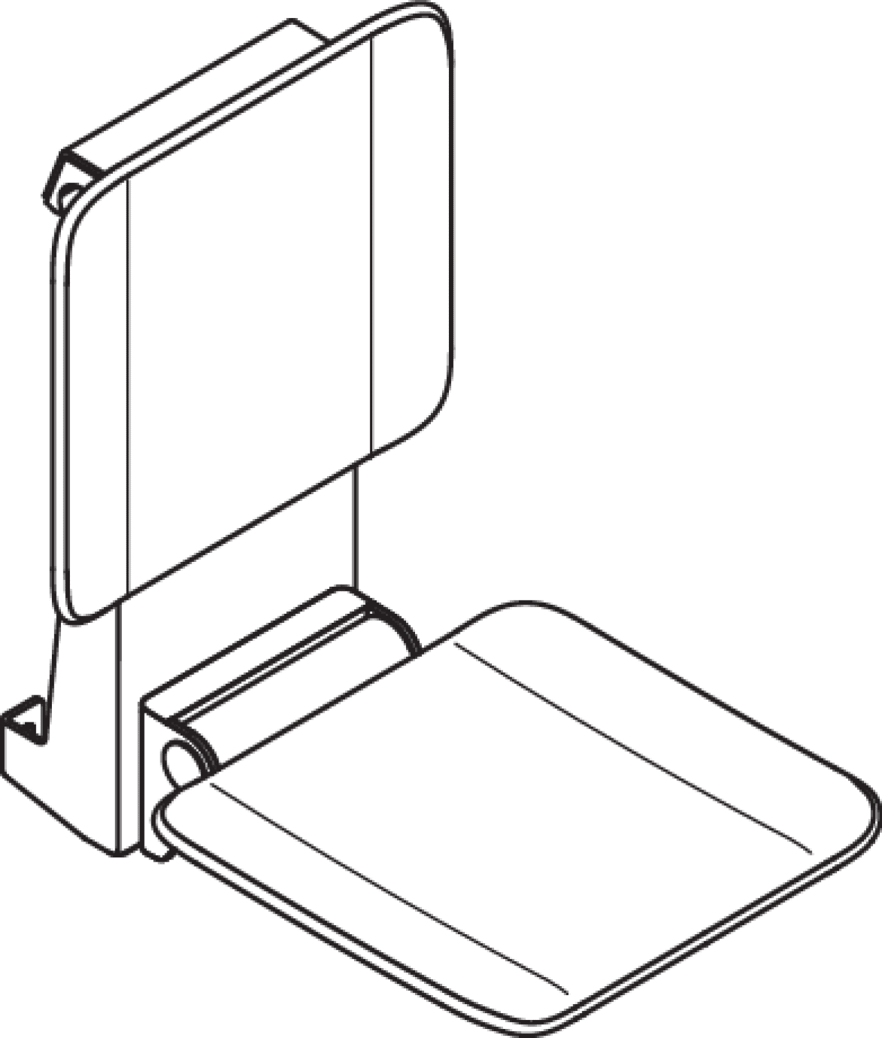 HEWI Einhängesitz, B:350, H:533, T:526 anthrazgr matt