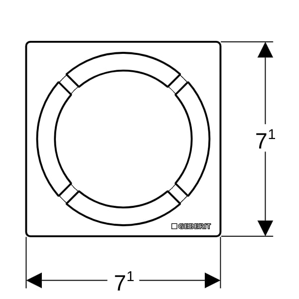 Geberit CleanPoint Designrost, rund 8 x 8 cm