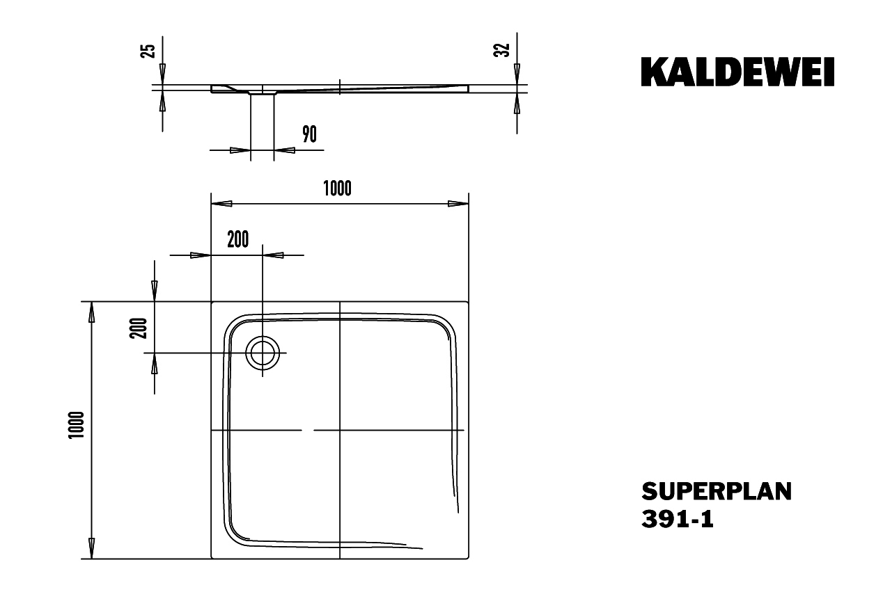 KA DW SUPERPLAN CLASSIC Mod.391-1,1000x 1000mm,bahamabeige