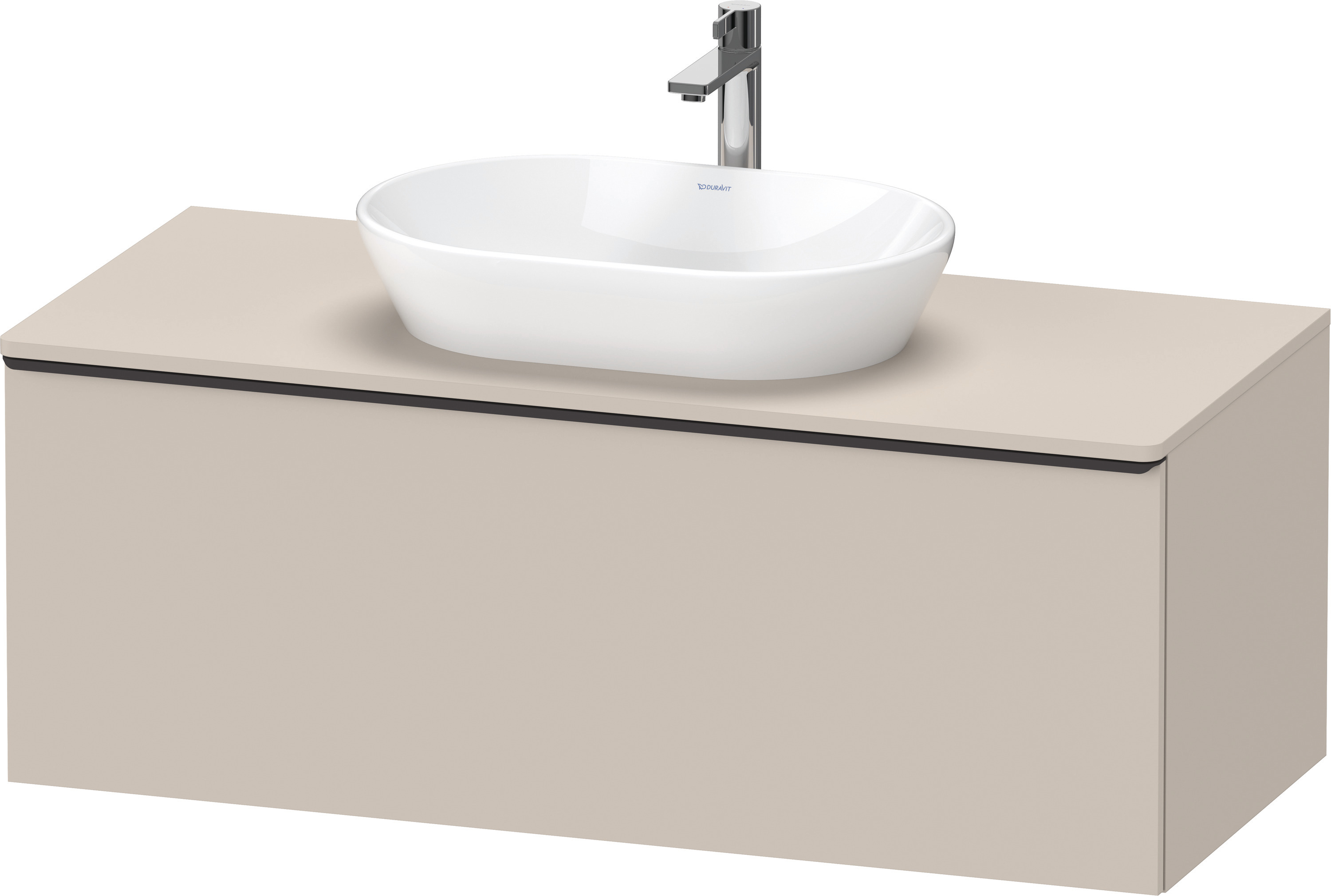 Duravit D-Neo,Kons-WTU,Ausz:1,Gr:Diam.Schwarz 1200x550x459mm,Wandh,Taupe Matt, Dekor