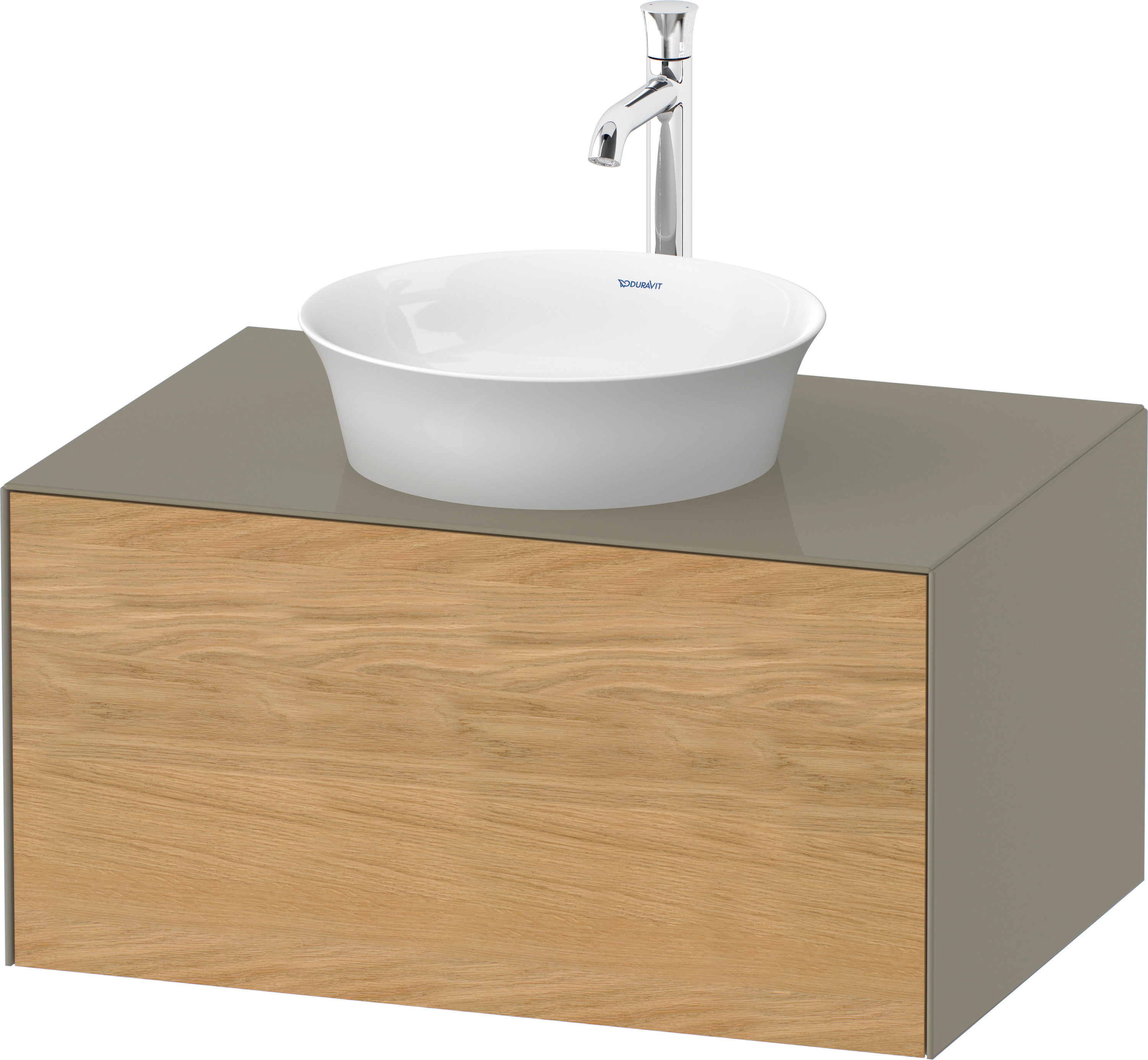 Duravit WTU White Tulip bodenstehend 751x350x410mm,Eiche N.M/Steingrau HGL