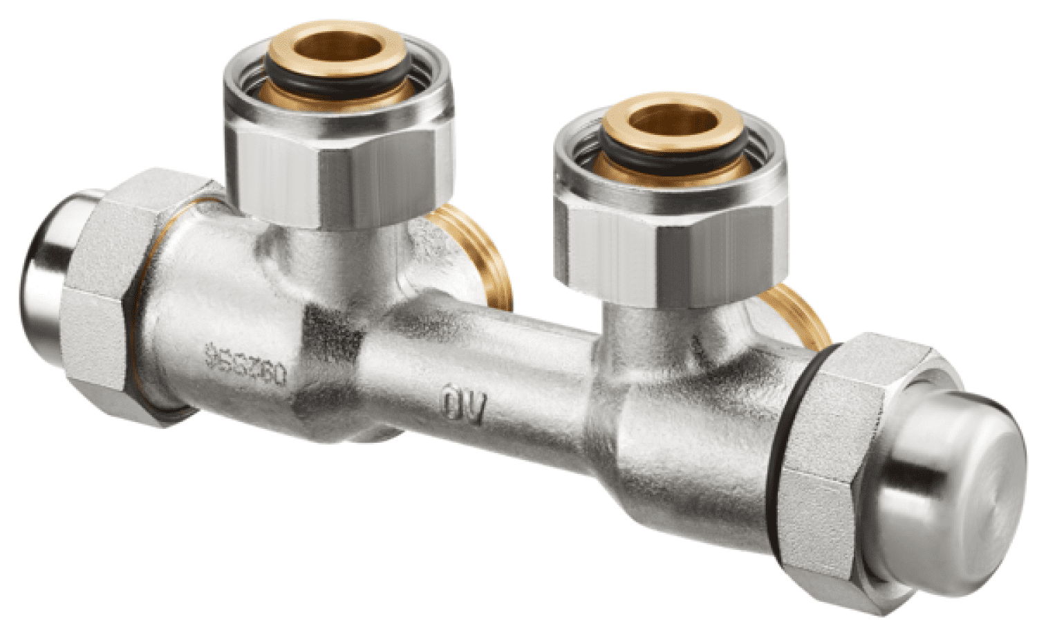 OVENTROP-Multiflex FQ Verschraubung für G 3/4 AG, Eck links, G 3/4 ÜM x 3/4 AG