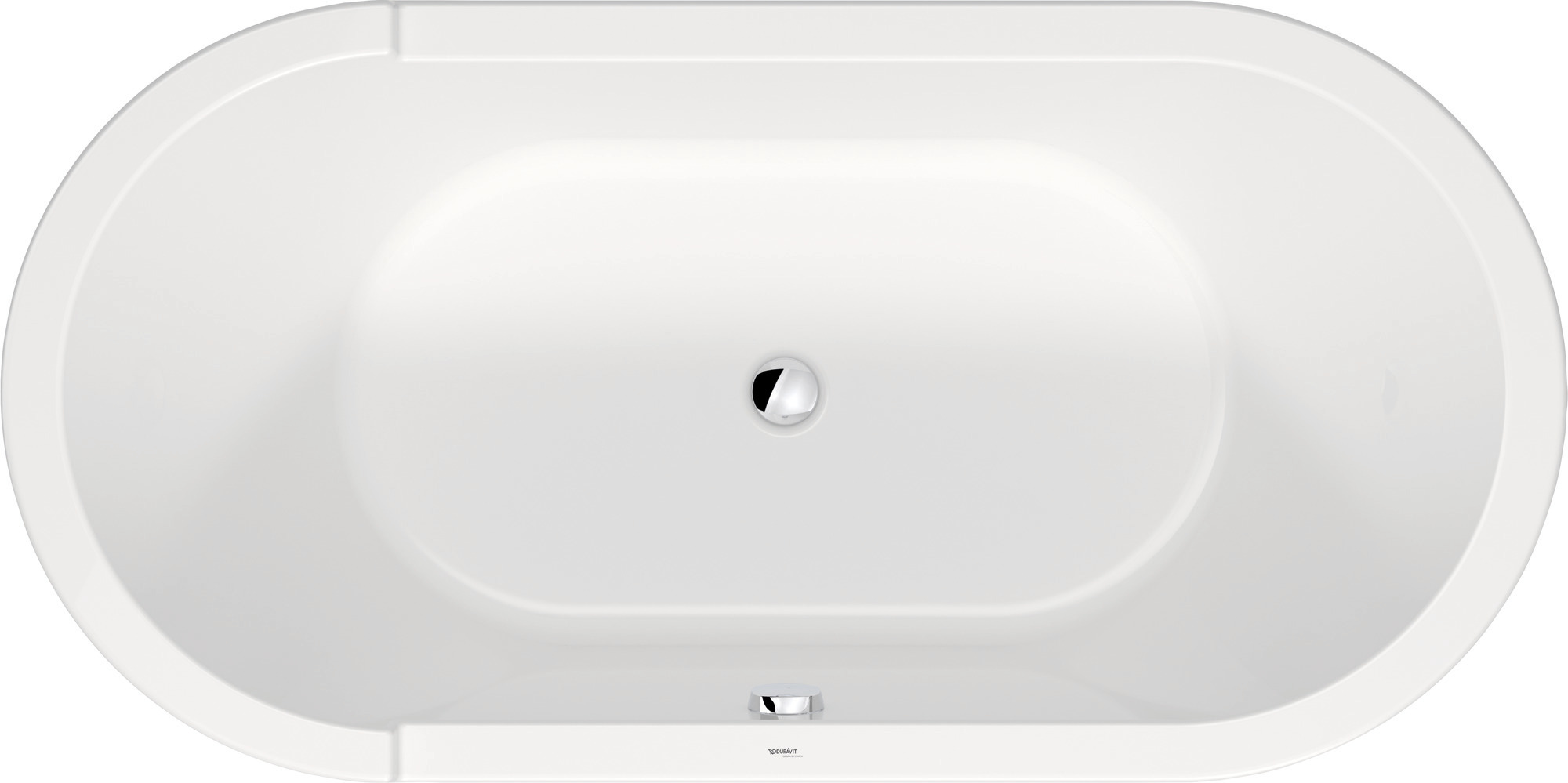 DU Starck Badewanne oval 1600x800 Freist Acrylverkl.,Rückenschr.2 L/R, Weiß