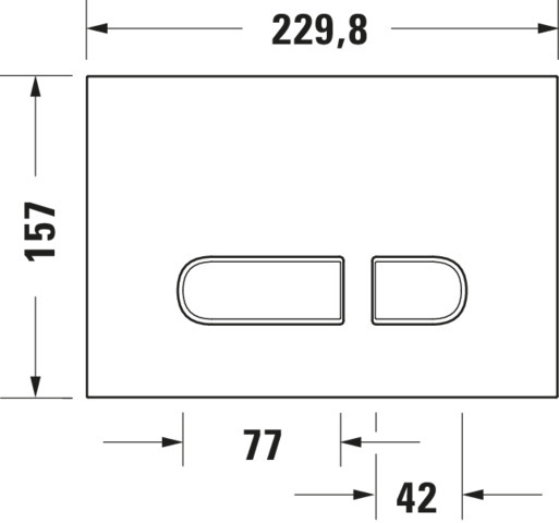 DU DuraSys A1 Betät.-Pl.mech. f. WC Dual Flush,Aufgesetzt,Weiß