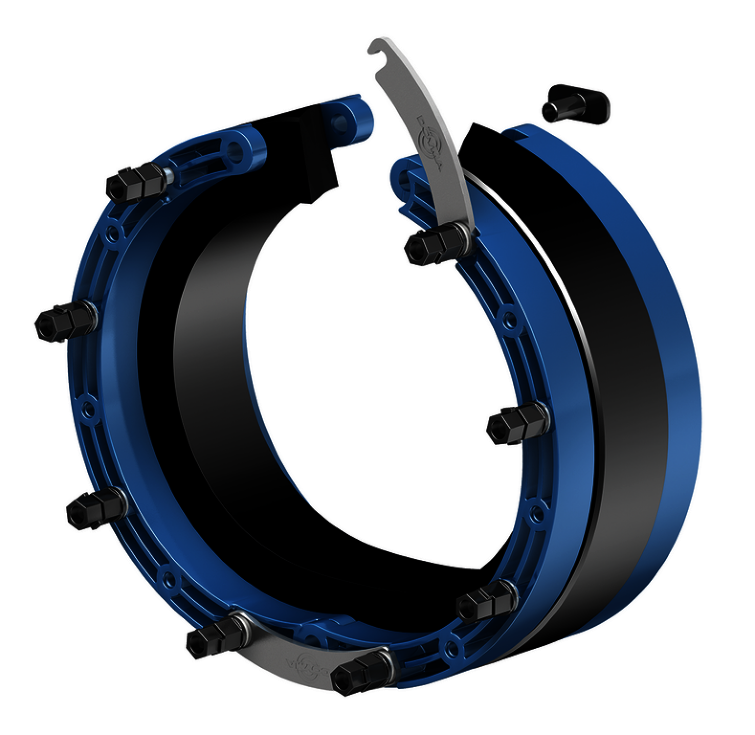 Curaflex Nova Uno/T (aufklappbar) DN 150 für 63,0 mm bis 68,0 mm HK / EPDM Curaflex Nova Uno/T (aufklappbar) DN 150 für 63,0 mm bis 68,0 mm HK / EPDM