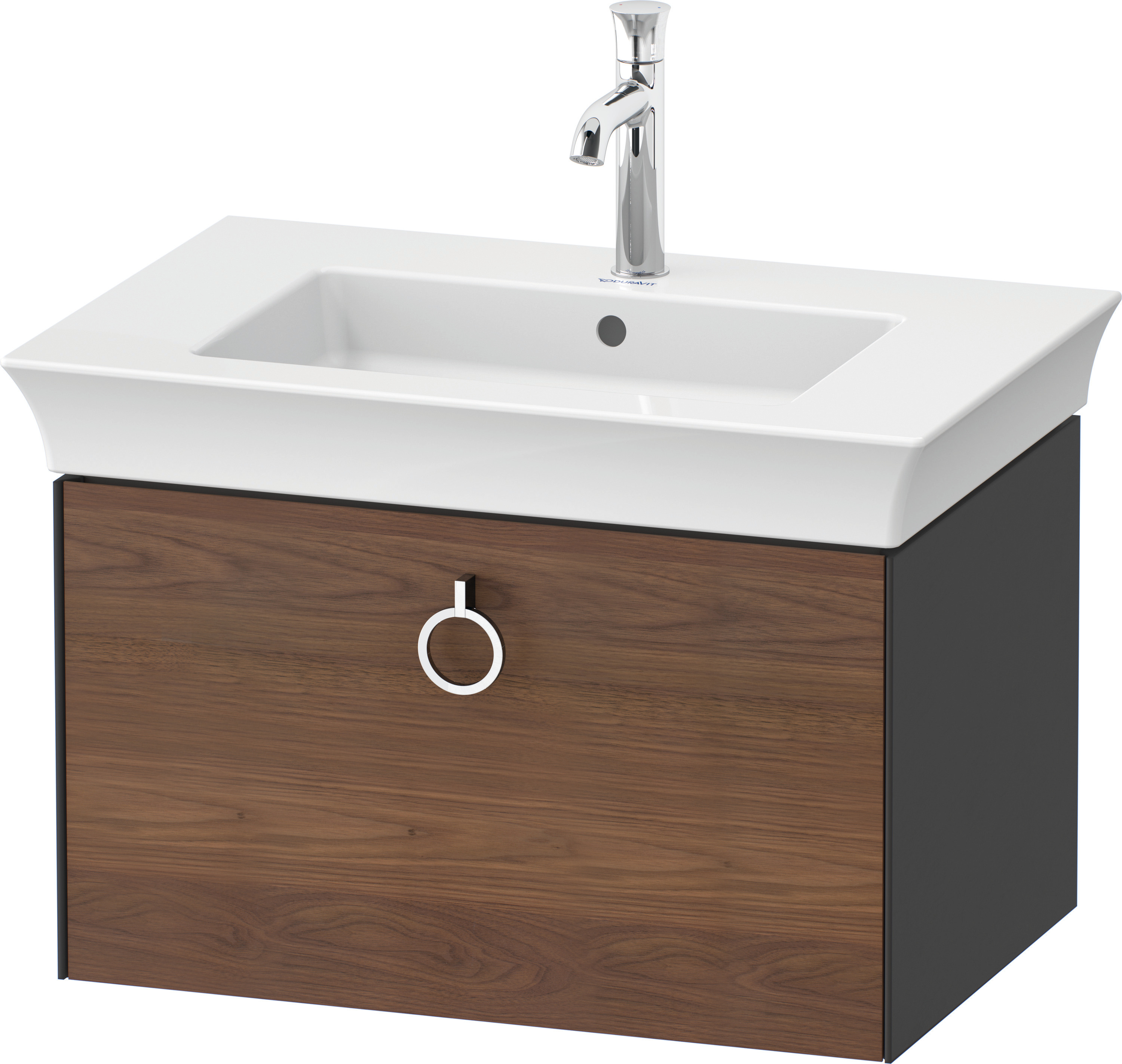 Duravit WTU wandh. White Tulip,1 Ausz., mit Griff,410x684x458,A.Nussb.M./Graph.Sdm