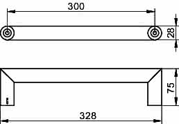 KEUCO Haltegriff REVA 12807 328mm sw