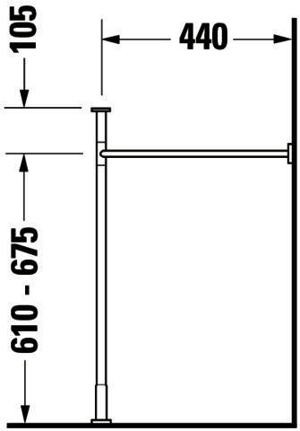 DU Metallkonsole Vero für 032985, höhenverstellbar, chrom