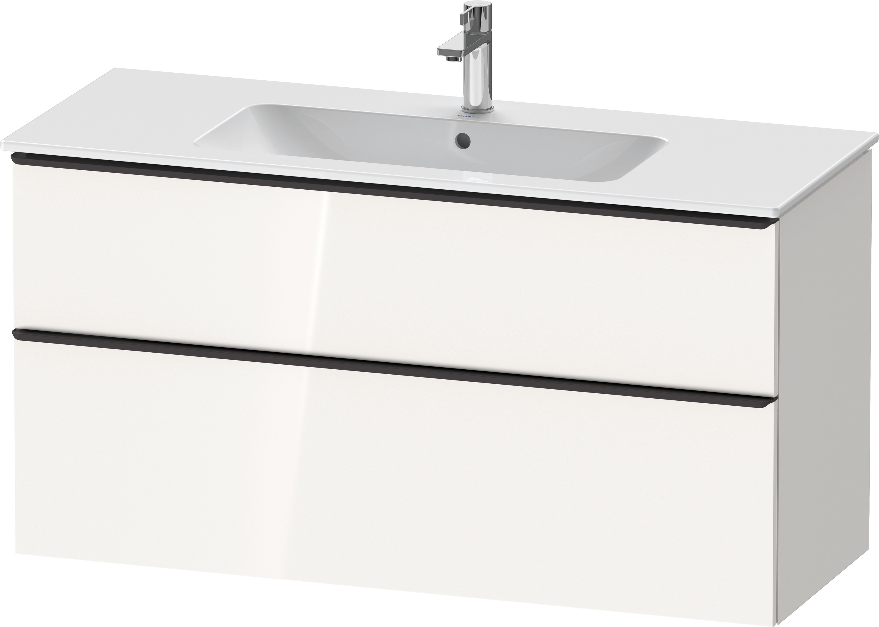 Duravit D-Neo WTU,Ausz:1,Schubk:1,GR:Dia.Schw 1210x462x625mm,Wandh,Weiß Hochglanz,Dek.