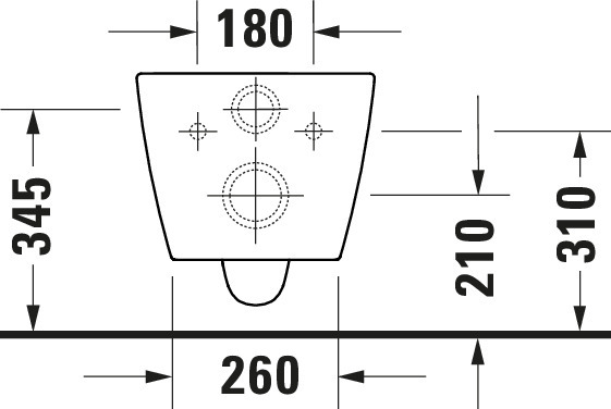 Duravit ME by Starck WWC TS 540mm,HygFl.,Riml verd. Bef.,Weiß HG, HYG