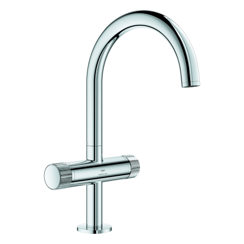 GROHE WT-Einlochbatt. Atrio Private C. 21138 L-Size Knopfbetätigung chrom