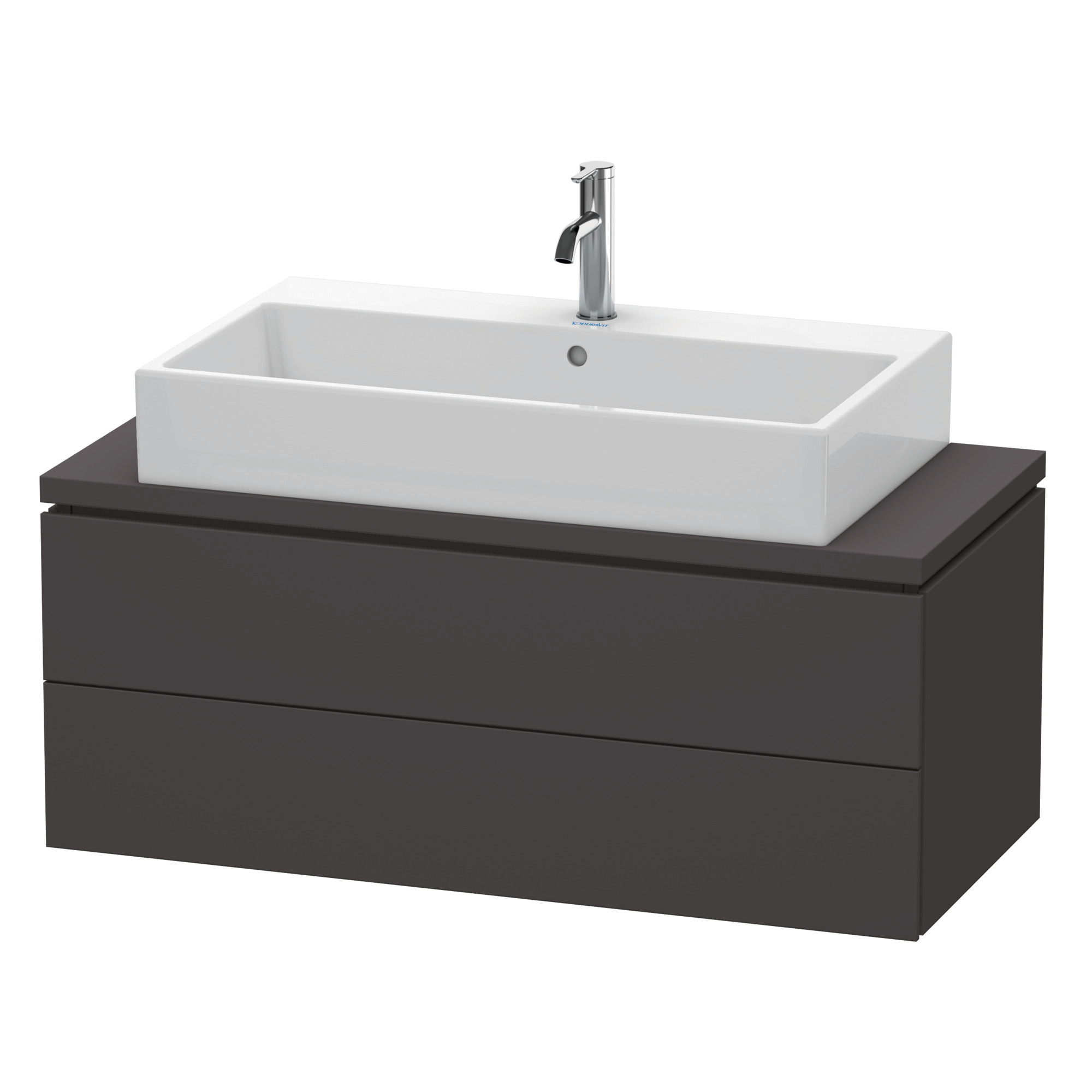 Duravit WTU f.ConsoleComp.L-Cube 400x1020x477 2 Schubkästen, Graphit Supermatt