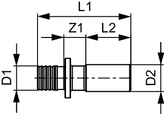 TECEflex Presslötanschluss Dim. 20 auf 22 mm CU, Siliziumbronze