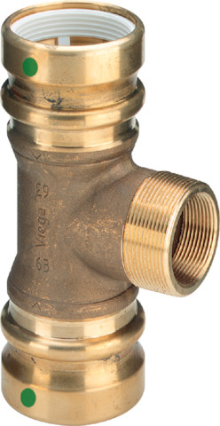 Viega T-Stück mit SC Geopress 9617.1TW in 32mm x R1 x Rp3/4 Rotguss