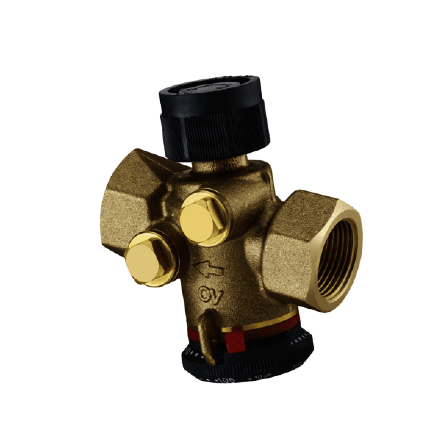 OVENTROP-Regulierventil "Cocon QTZ",ohne Messventile, DN20,beids. IG,150-1050 l/h