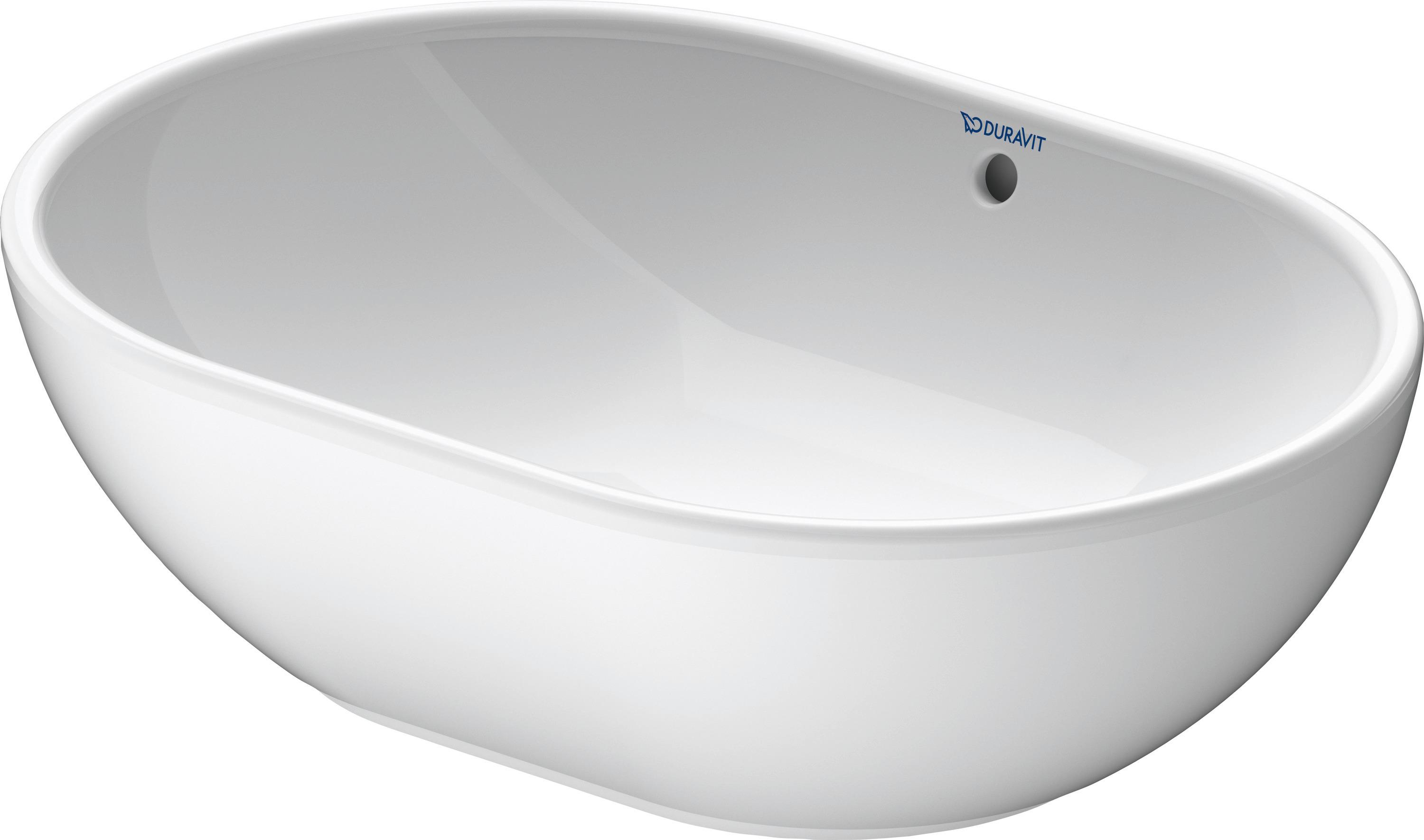 Duravit Aufsatzbecken 2nd floor Foster 495 mm mit ÜL ohne HLB, weiß WonderGliss