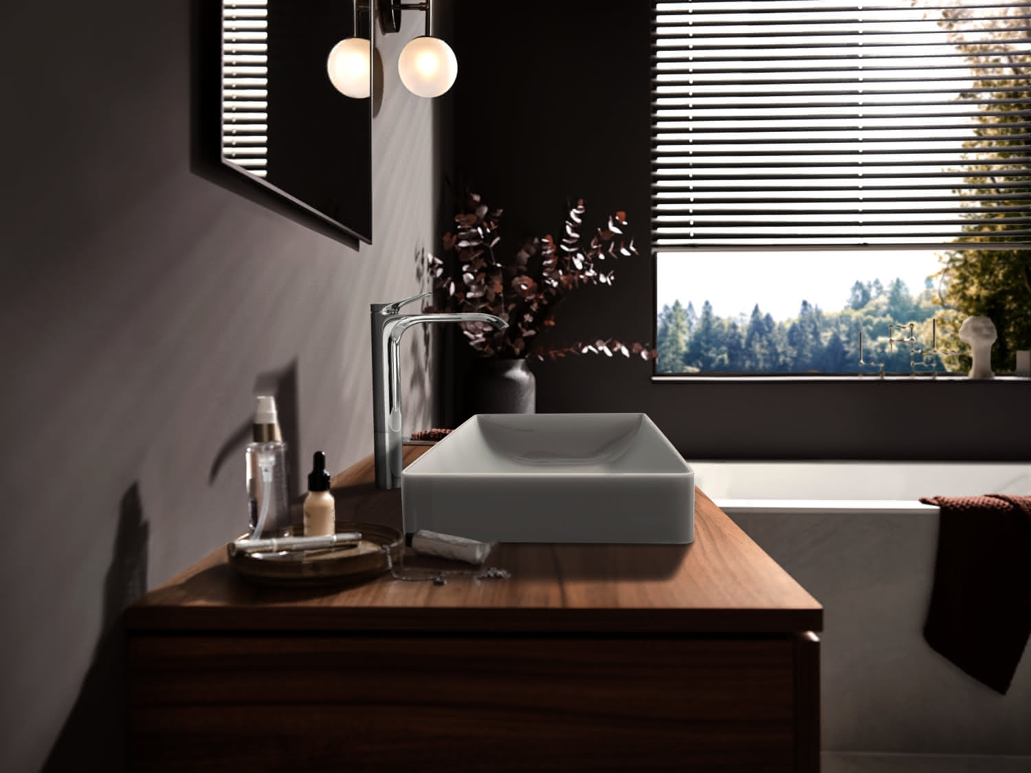 Hansgrohe Waschtischmischer 250 Vivenis mit Zugstangen-Ablaufgarn.Highriser chr.