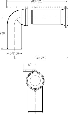 Viega Anschlussset 3811.01 in 110x230/400mm Kunststoff weiss