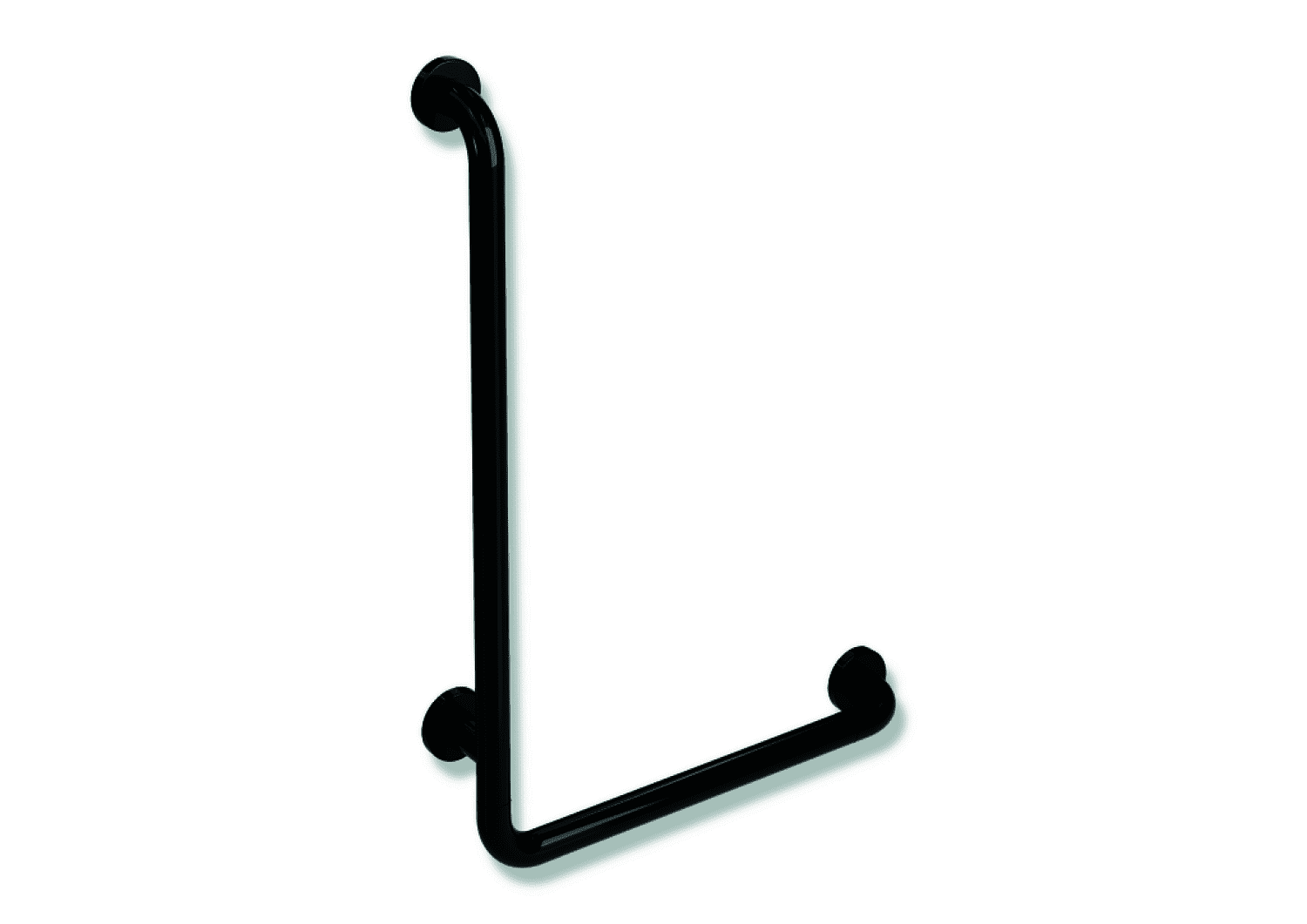 HEWI Winkelgriff Ser 801, d:33, AM:750mm, W:500mm tiefschwarz