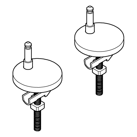 GROHE Befestigungssatz 102902 für Euro-Keramik WC-Sitze 39330002/39331002