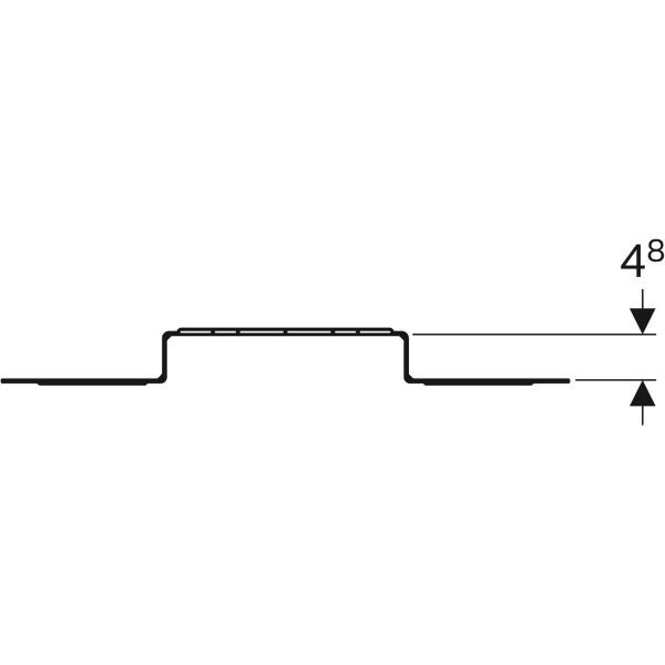 Geberit Montageplatte abgesetzt 2-fach, Anschlussdistanz 10 oder 15,3 cm