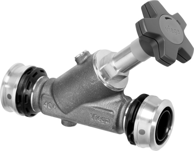 Viega Schrägsitzventil mit SC Easytop 5337.5 in 50mm Siliziumbronze