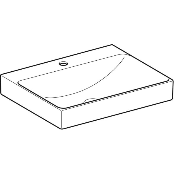 Geberit ONE Waschtisch 60x48 cm m. Hl., o. Ül., weiß, KeraTect