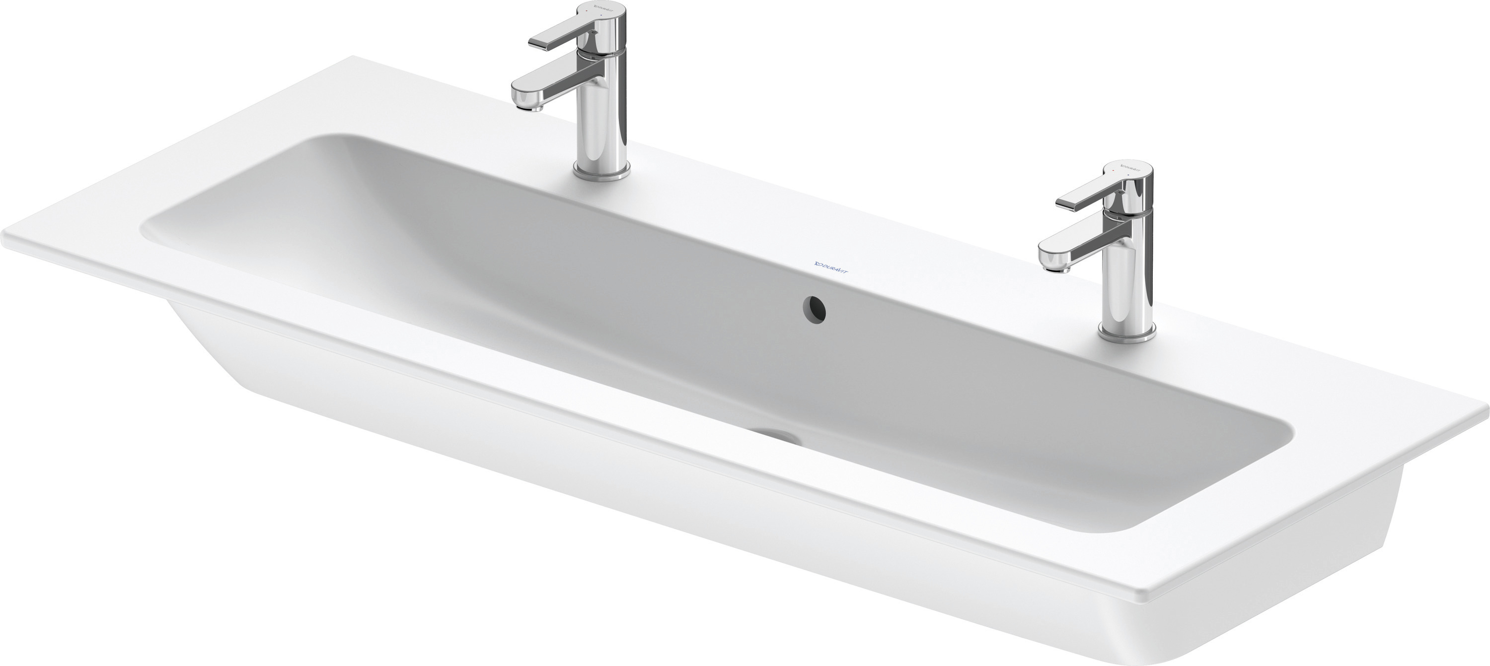 Duravit Doppel-WT ME by Starck 1230mm m.ÜL,m.HLB,2 HL,1 Becken,weißseidenmatt
