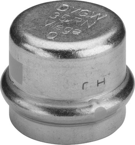 Viega Verschlusskappe SC Sanpress Inox G 0256 für Gas in 15mm Edelstahl