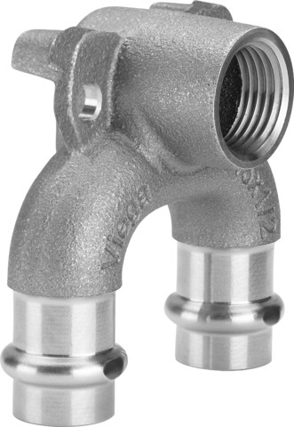 Viega Doppelwandscheibe mit SC Sanpress 2228.7 in 15mm x Rp1/2 x 15mm Sibr