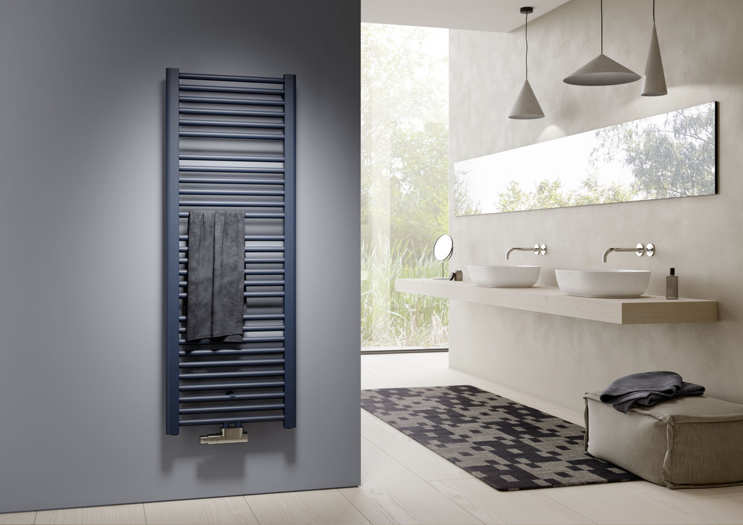 Kermi Basic -50 gebogen BH804x73x899mm QN650, weiß