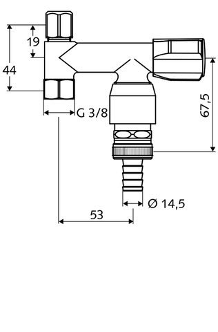 SCHELL Geräteventil COMFORT für Eckventil, RV, RB, 3/8", chrom