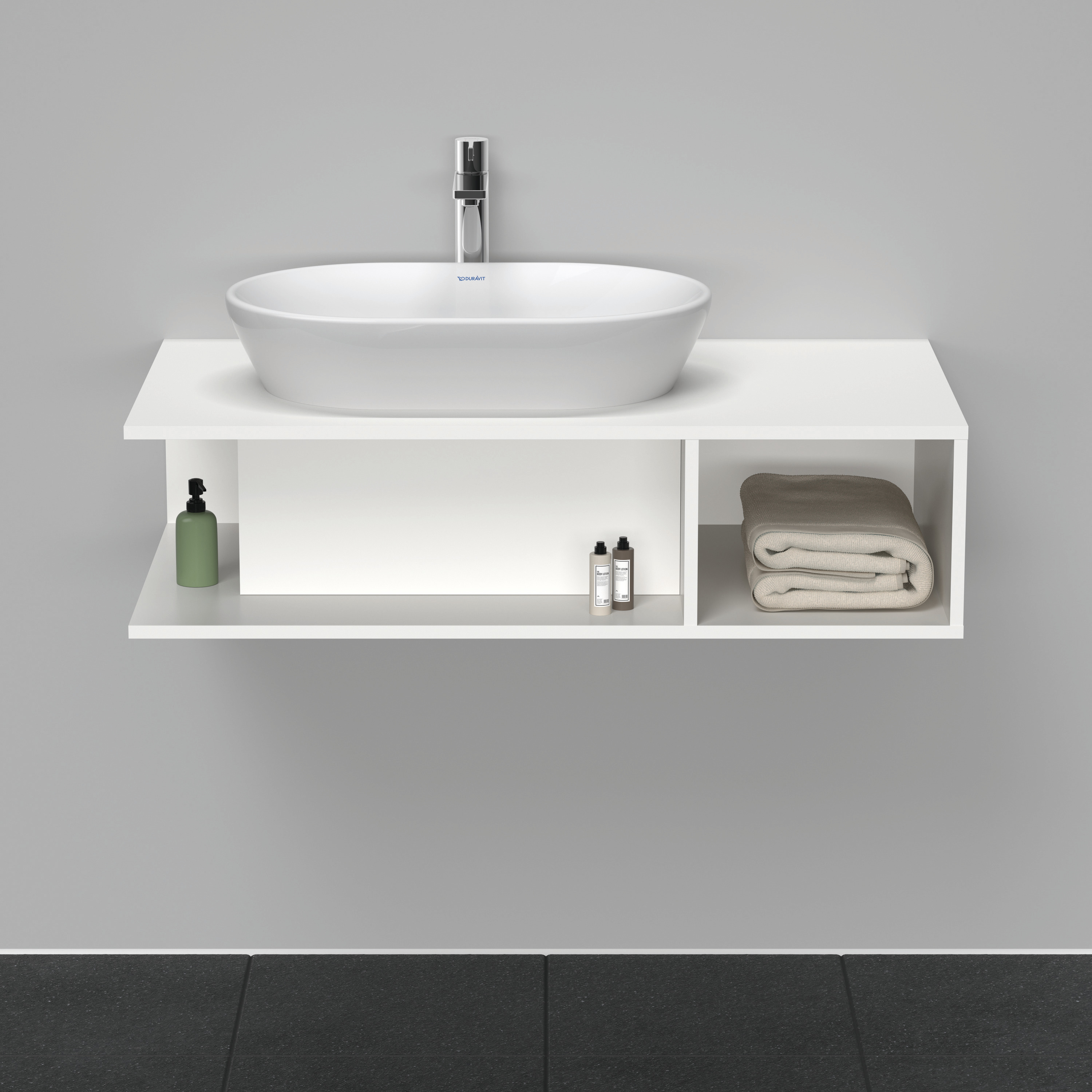 Duravit D-Neo WTU wandh.,1 offenes Fach r., 260x1000x550mm, Weiß Matt