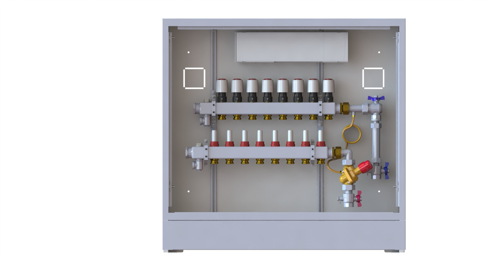Danfoss Station UnoFloor Comfort 8R 8 HK, rechts mit AB-PM-Set, 230V