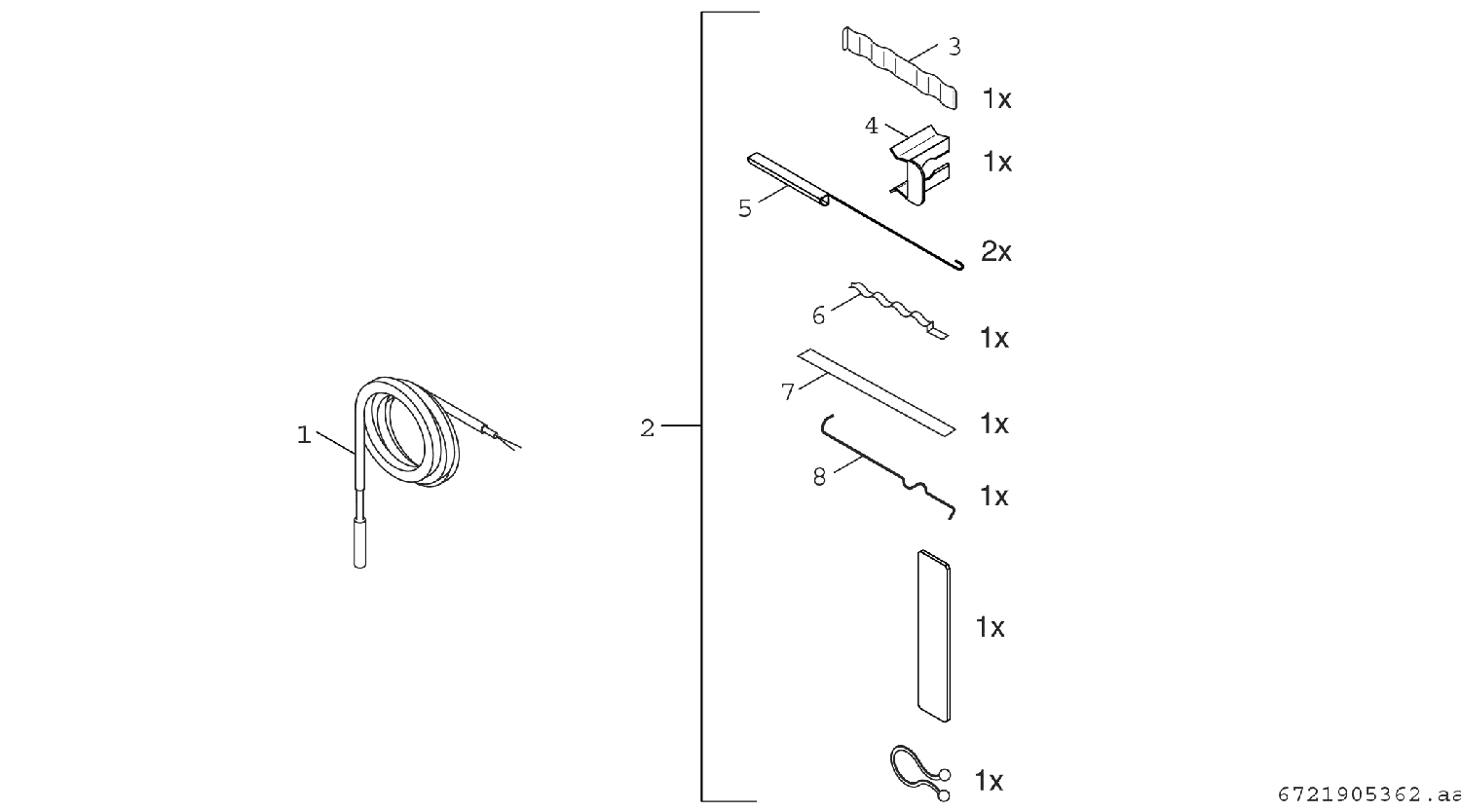 BOSCH Zubehör Warmwasserspeicher SF4Set Speicherfühler inkl. Befestigungsset