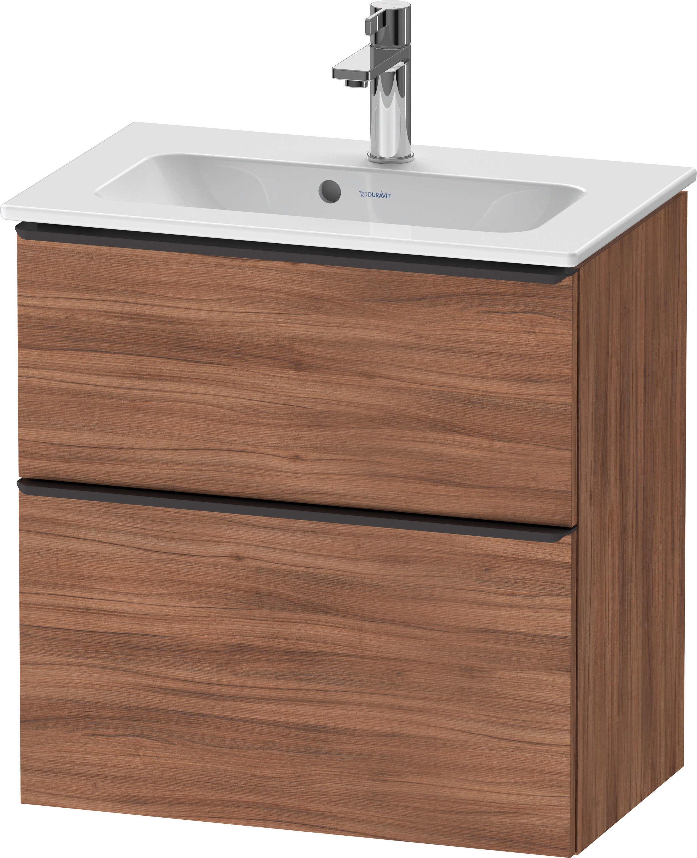 Duravit D-Neo WTU,Ausz:1,Schubk:1,GR:Dia.Schw 610x372x625mm,Wandh,Nussbaum Matt,Dekor