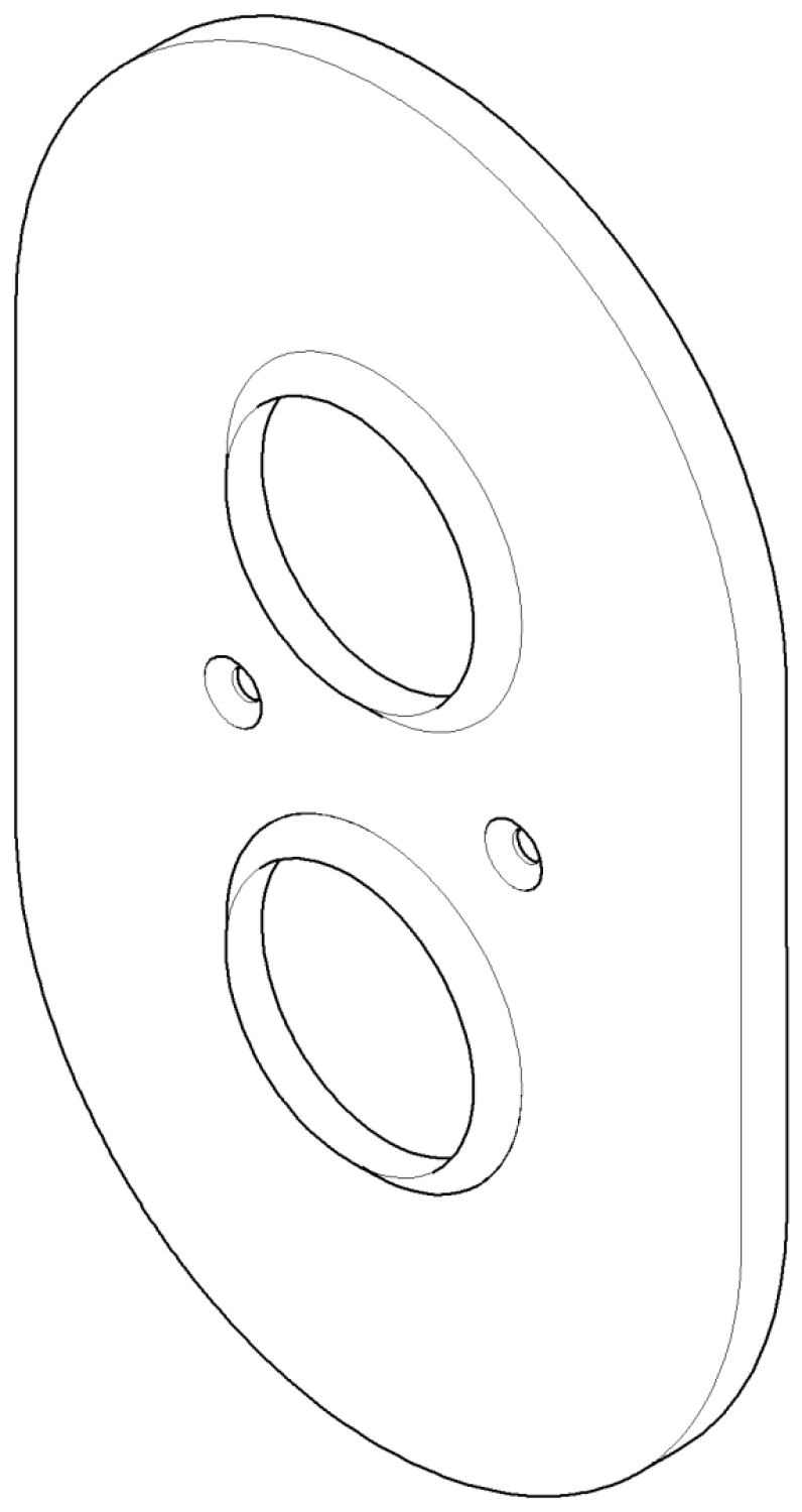 DO Abdeck. ET 90110205800 151 x 241 x 16 mm Platin gebürstet