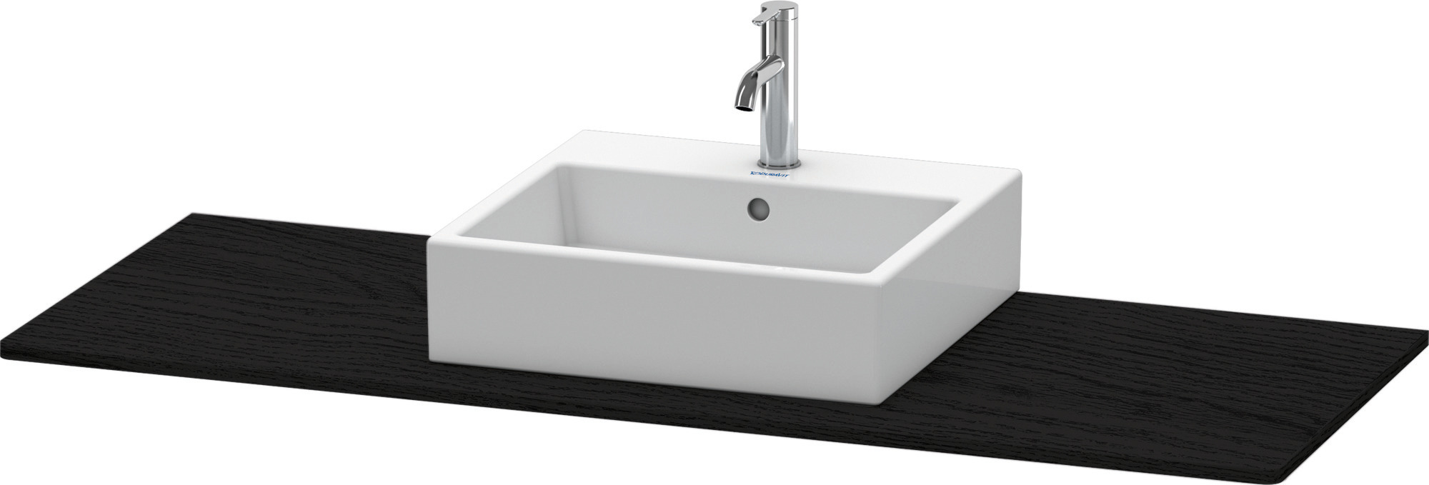 Duravit Konsole Xsquare m. Ausschnitt Mitte 16x1400x550mm,Eiche Schwarz