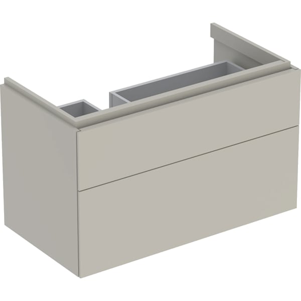 Geberit Xeno2 Unterschrank f. WT m. Ablg. re m. 2 Schubl., 88x53x46,2cm, greige