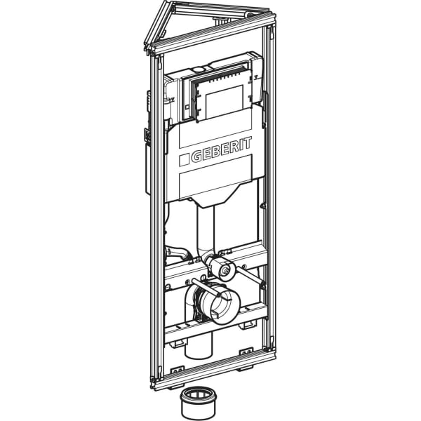 Geberit GIS Element f. WWC, 114 cm, mit Sigma UP-SPK 12 cm, Ecklösung